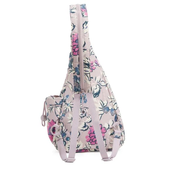 Vera Bradley Featherweight Sling Backpack Travel Fresh-Cut Floral Lavender NWT main image 3